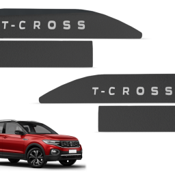 Jogo de Friso Lateral T-Cross 2018 a 2024 Preto Texturizado