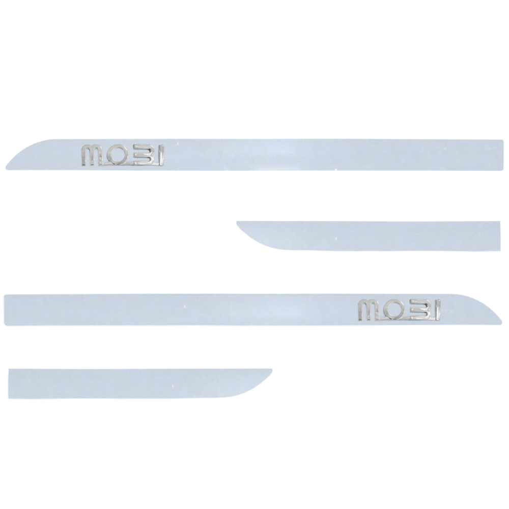 Jogo de Friso Lateral Mobi 2017 a 2025 Cinza Strato Alto Relevo