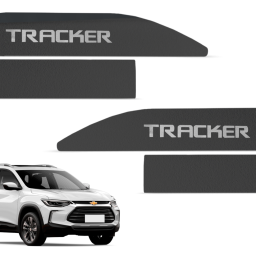 Jogo de Friso Lateral Tracker 2013 a 2024 Preto Texturizado