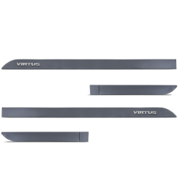 Jogo de Friso Lateral Virtus 2018 a 2026 Cinza Platinium Alto Relevo